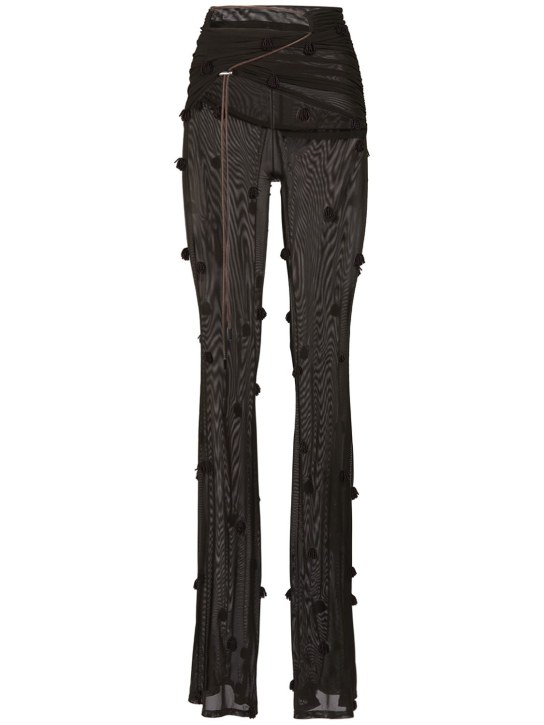 Jacquemus - Pantalon en mesh et perles Le Pantalon Espelho