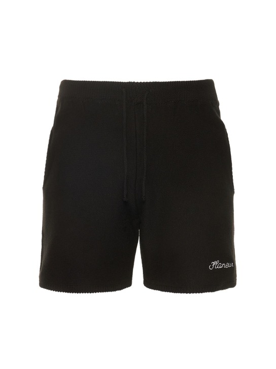 FLÂNEUR - Shorts in maglia di misto cotone