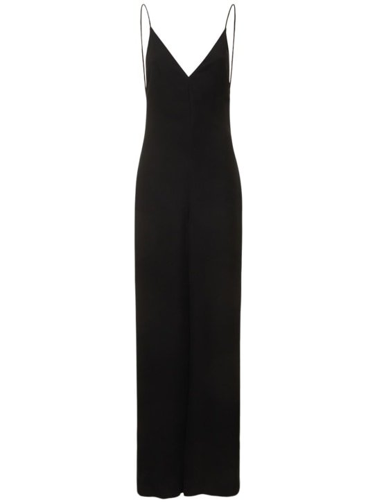 Valentino - Silk cady couture open back jumpsuit