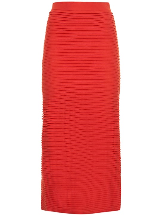 ALTUZARRA - Mosiya pleated viscose blend long skirt