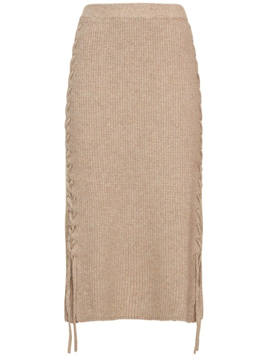 ALTUZARRA - Milton wool blend rib knit midi skirt