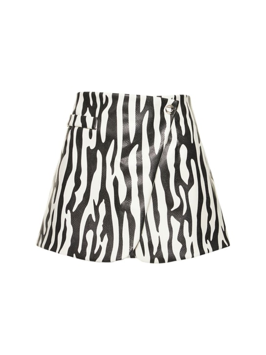 Coperni - Jupe courte en jersey enduit zébré