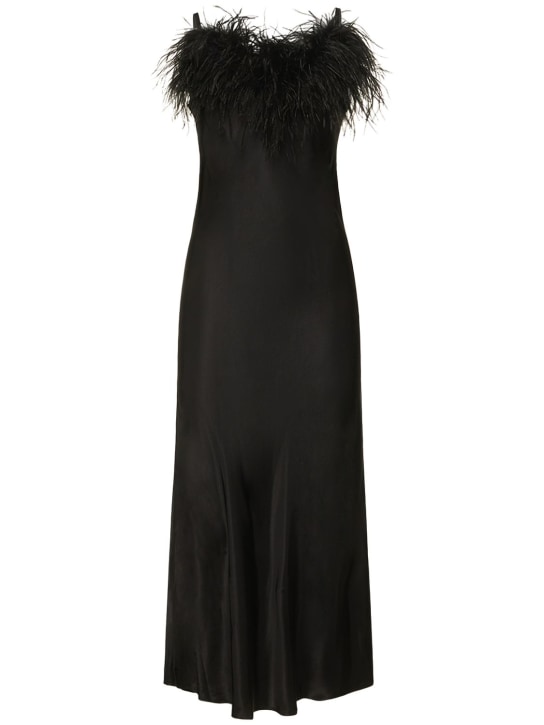 Sleeper: Robe midi avec plumes Boheme