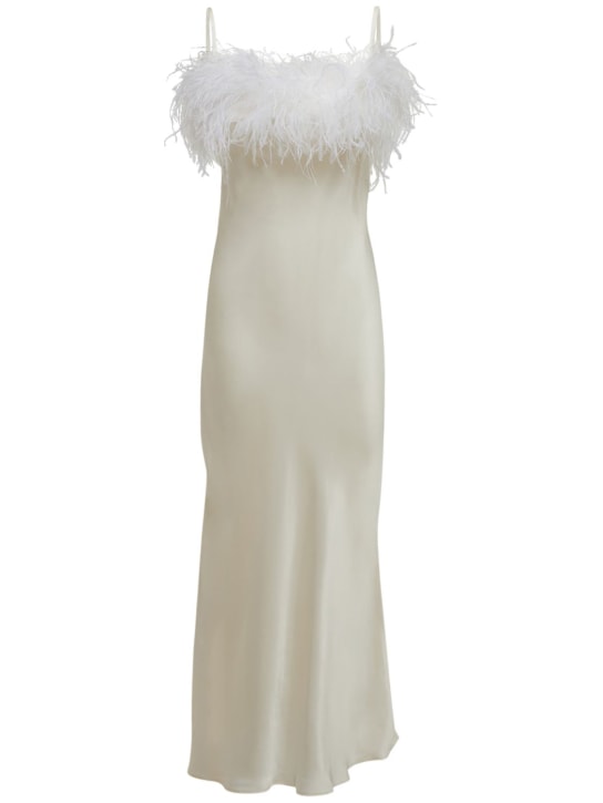 Sleeper: Robe midi en lin et plumes Brigitte