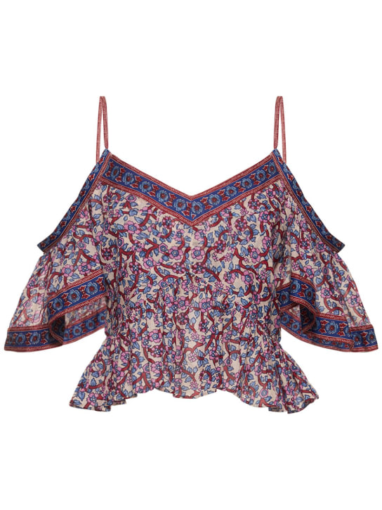 Marant Etoile: Top Garuva in cotone stampato