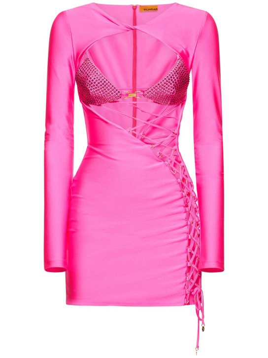 Dundas - Coco embellished jersey mini dress