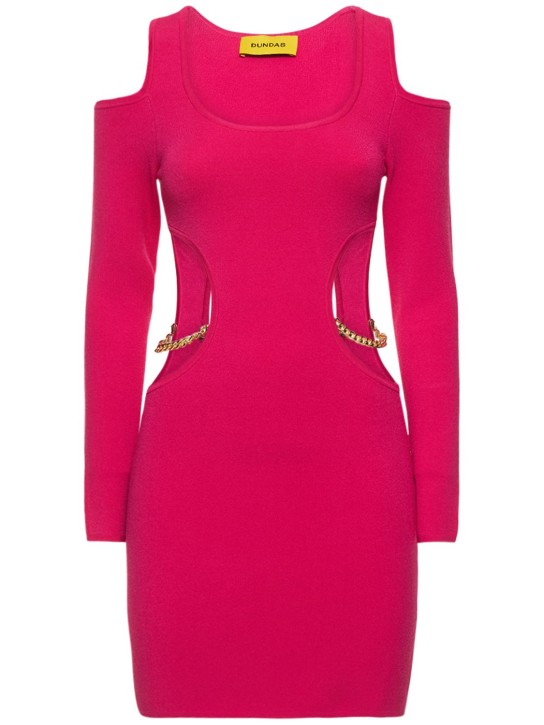 Dundas - Carole cutout knit chain mini dress
