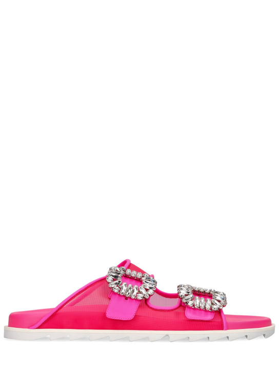 Roger Vivier - Sandali bassi Slidy Viv in mesh 10mm