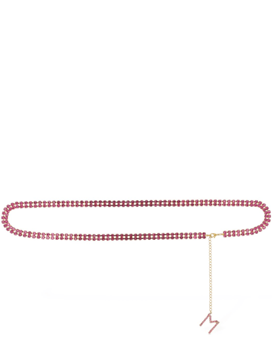 Magda Butrym - Ceinture en cristaux avec logo