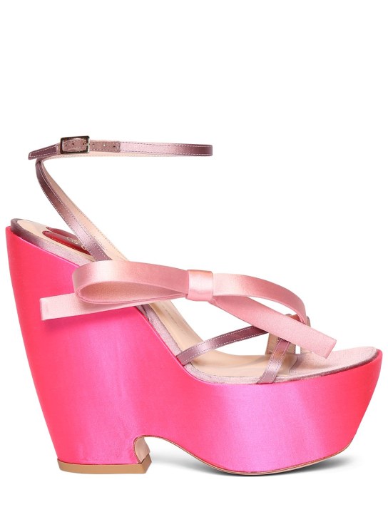 Roger Vivier - Zeppe Choc Bow in raso 100mm