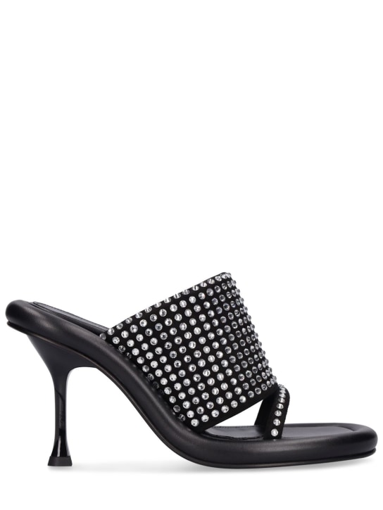 JW Anderson - Mules en cuir et cristaux Bumper 90 mm