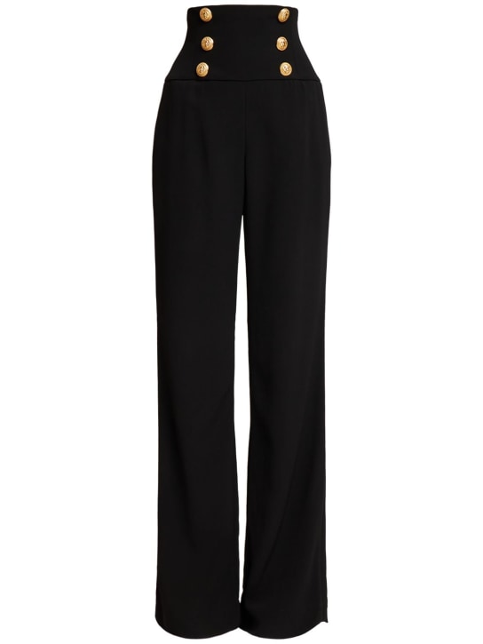 Balmain - HOCHTAILLIERTE HOSE AUS AUS VISKOSEKREPP