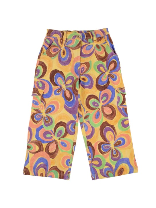 HELMSTEDT: All over print cotton canvas pants