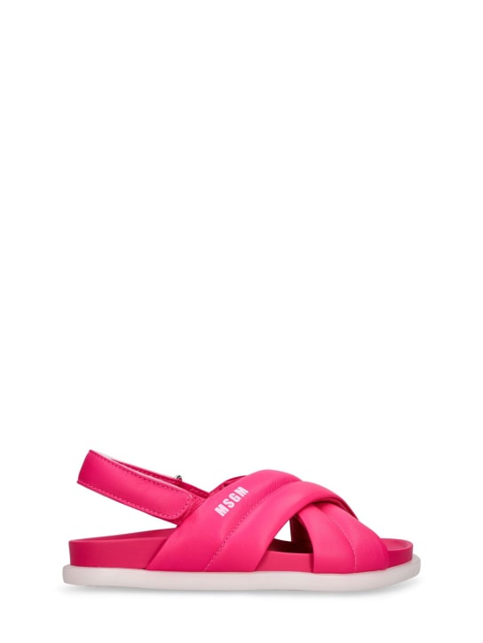 MSGM - Sandali in pelle con logo