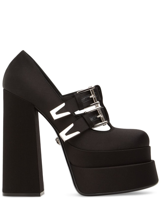 Versace - Escarpins compensés en satin 155 mm