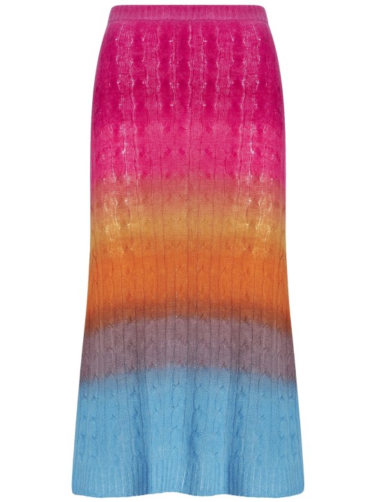 Etro - Multicolor wool knit midi skirt