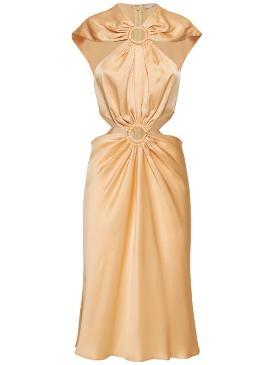 Stella McCartney - Vestito midi in raso con cutout