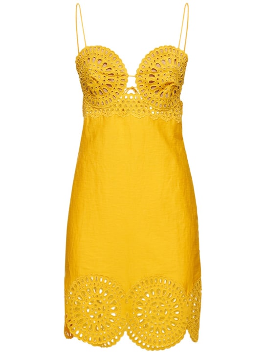 Stella McCartney: Robe courte en popeline brodée