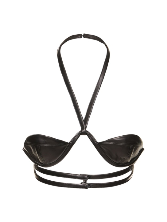 Mônot - Soutien-gorge en cuir à encolure licou