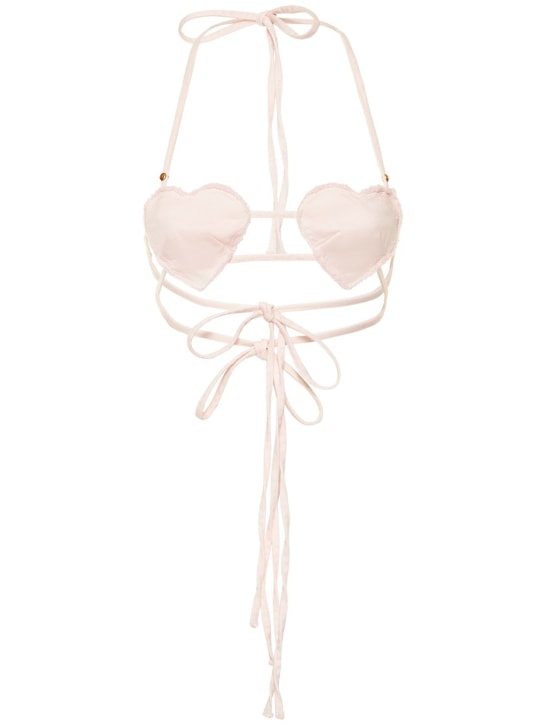 Blumarine: Soutien-gorge en denim de coton