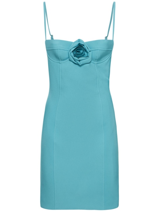 Blumarine - Minikleid mit Krepp-Blumendetail