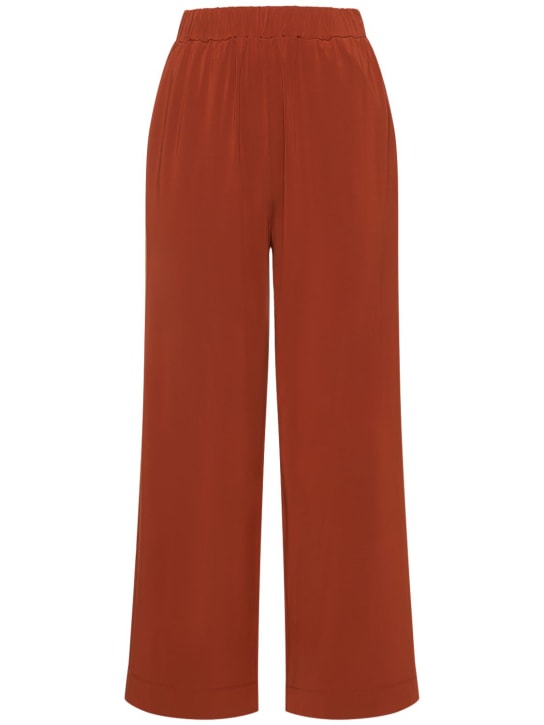 Max Mara: Fluid viscose jersey wide leg pants