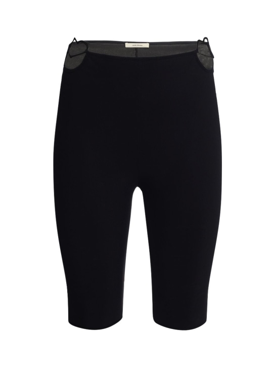 Nensi Dojaka: Biker shorts w/ heart details