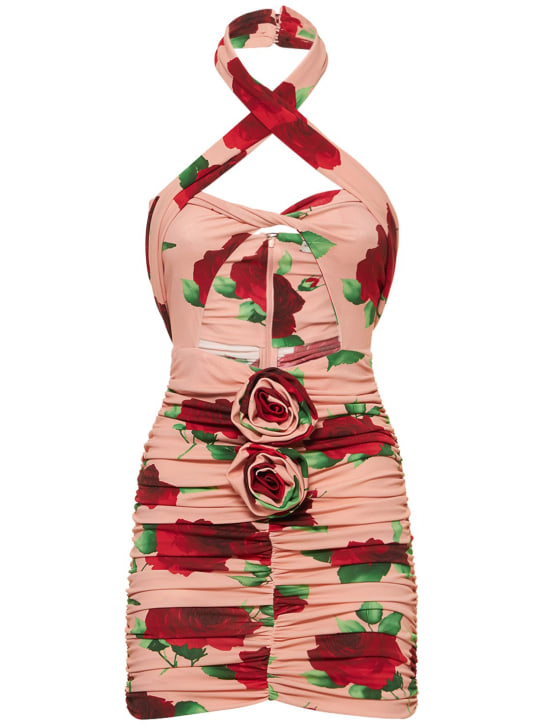 Magda Butrym - Vestido corto de jersey con aberturas