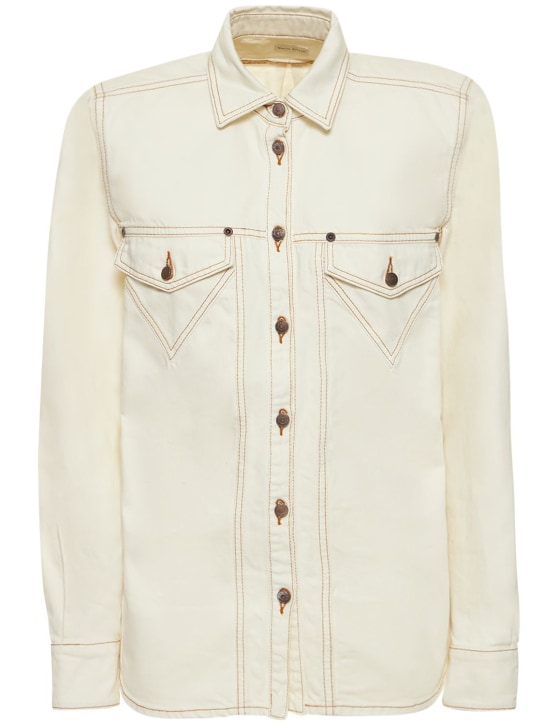 Magda Butrym: Camicia oversize in denim di cotone