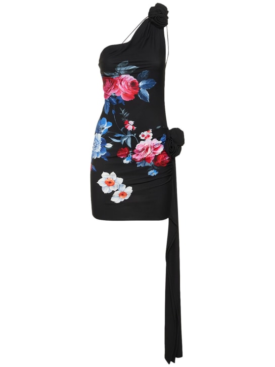 Magda Butrym - Printed jersey one shoulder minidress