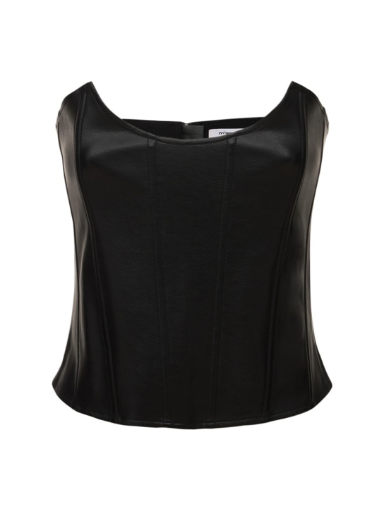 Miaou: Leia faux leather corset top