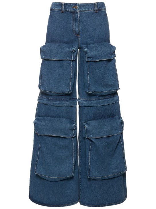 Giuseppe Di Morabito: Jean cargo en denim de coton avec poches Maxi