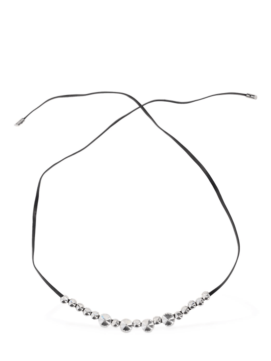 Alessandra Rich: Accessoire cheveux en cuir avec cristaux