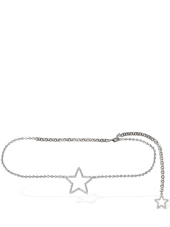 Alessandra Rich - Ceinture en cristaux à pendentifs étoiles