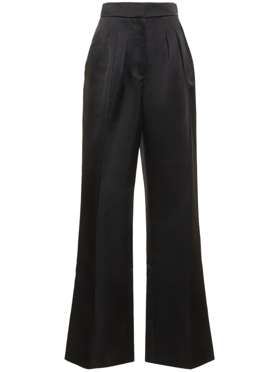 Emilia Wickstead - Double satin high waist wide pants
