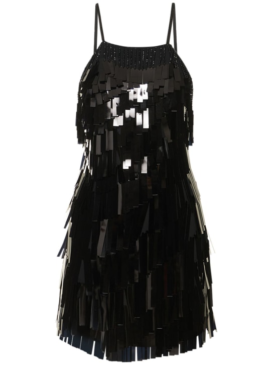 The Attico: Crystal & sequin embellished mini dress