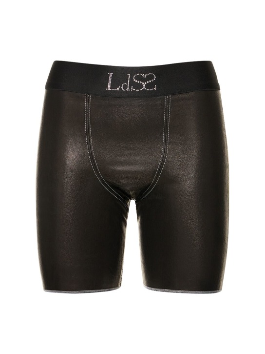 Ludovic de Saint Sernin - Radlerhose aus Leder mit Logo
