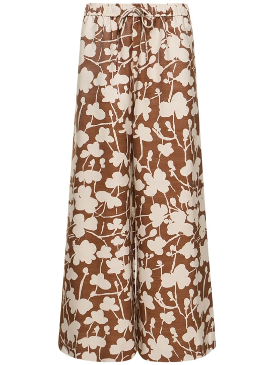 Rosie Assoulin - WEITE HOSE AUS WOLLMISCHTWILL MIT DRUCK