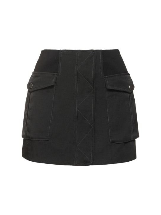 Dion Lee: Jupe courte cargo en sergé de nylon