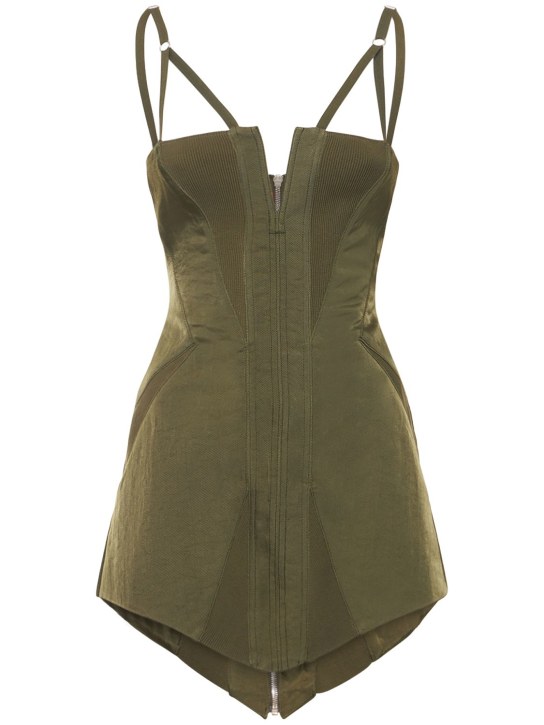 Dion Lee - Vestido corto de sarga de nylon