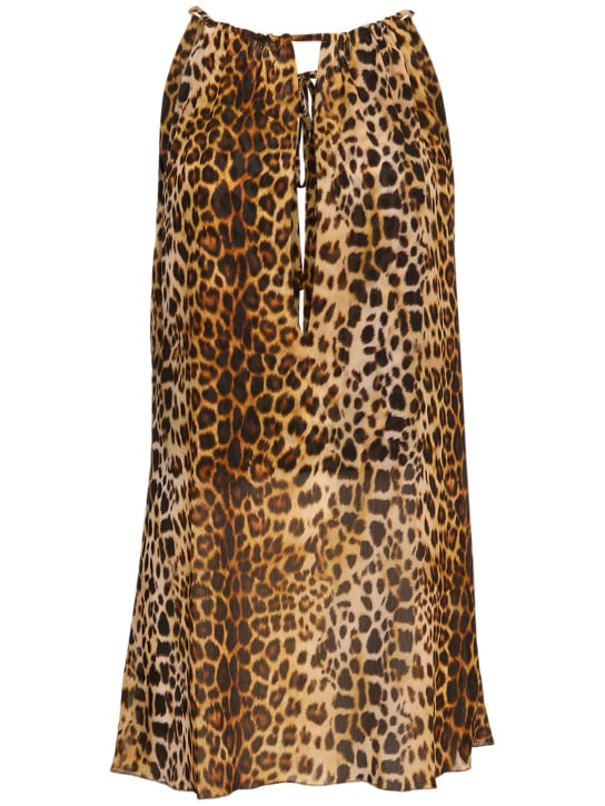Alex Rivière Studio - Ziggy leopard print mini halter dress