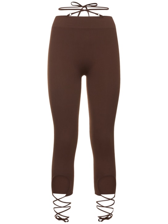 Andreadamo: Legging en jersey côtelé