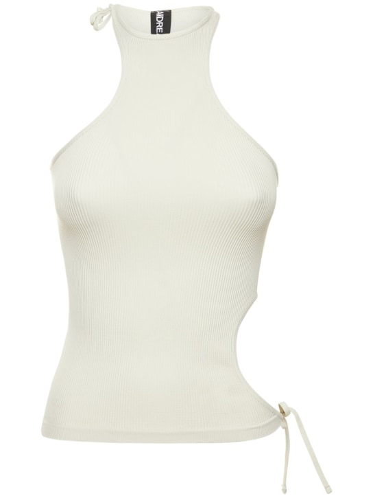 Andreadamo - TANKTOP AUS GERIPPTEM STRETCH-JERSEY