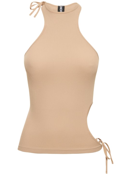 Camiseta de tirantes de jersey stretch acanalado