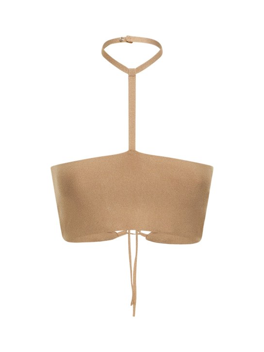 Andreadamo - Robe courte en maille stretch côtelée