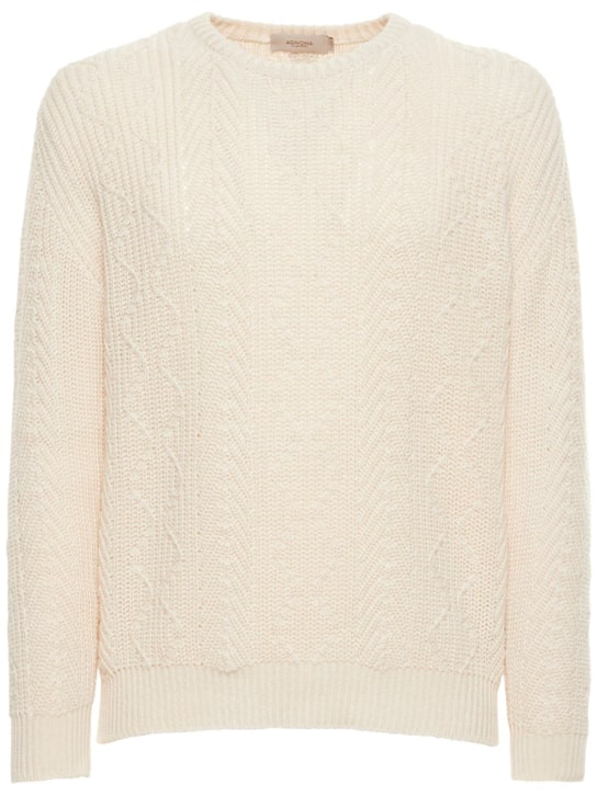 Agnona: Pull-over en coton mélangé à col rond