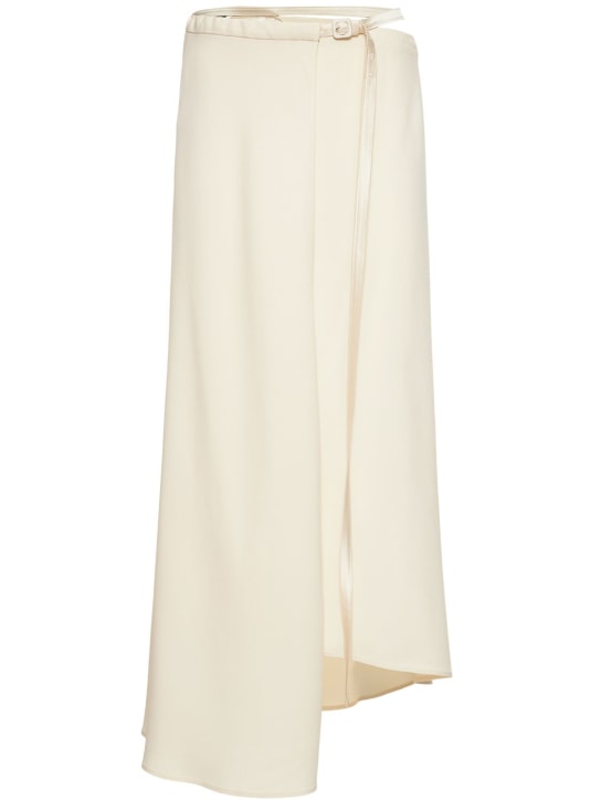 ASPESI - Jupe midi asymétrique en satin envers