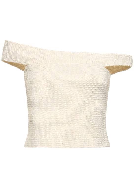 Wandler: Polly organic cotton crochet top
