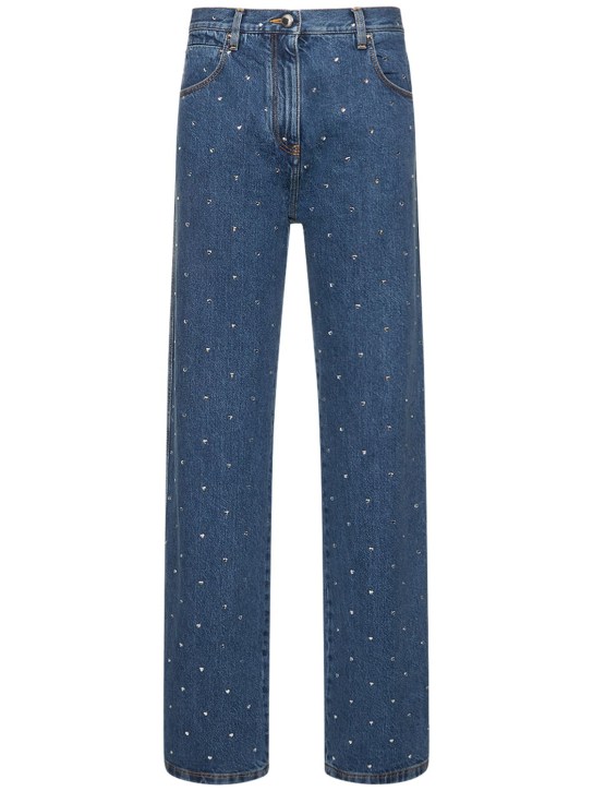 Mach & Mach - Jeans de denim de algodón decorados