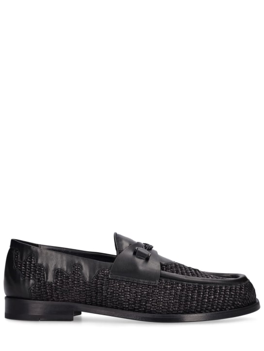 Hyusto - Mocassins en raphia et cuir Mick